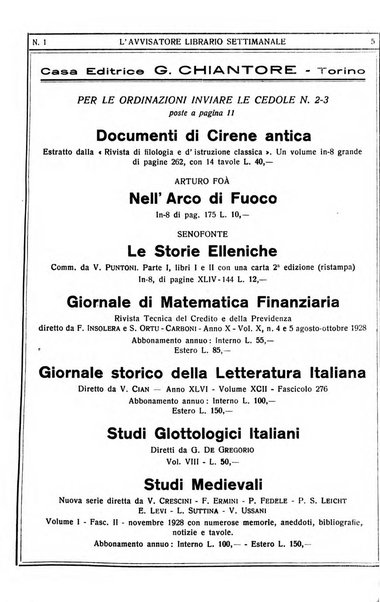 L'avvisatore librario settimanale bollettino bibliografico