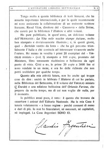 L'avvisatore librario settimanale bollettino bibliografico