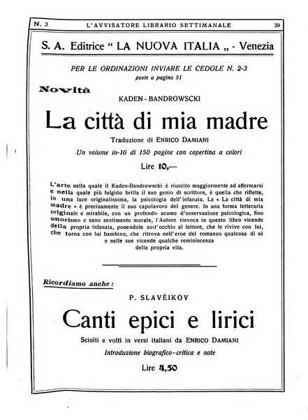 L'avvisatore librario settimanale bollettino bibliografico