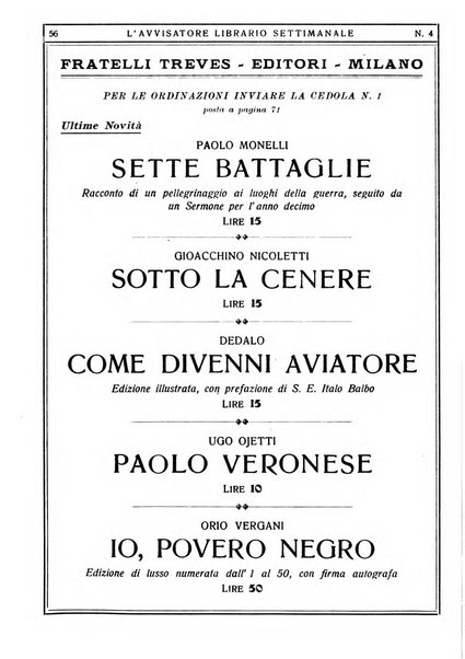 L'avvisatore librario settimanale bollettino bibliografico