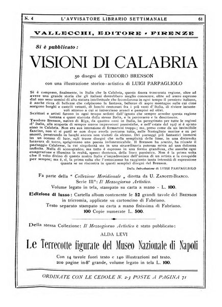 L'avvisatore librario settimanale bollettino bibliografico