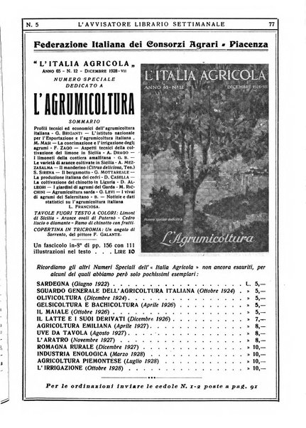 L'avvisatore librario settimanale bollettino bibliografico