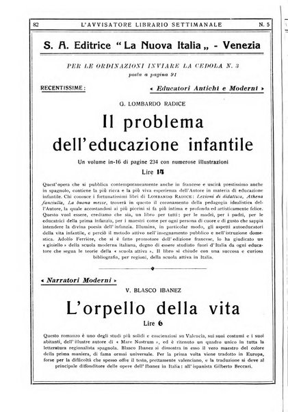 L'avvisatore librario settimanale bollettino bibliografico