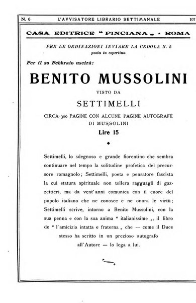 L'avvisatore librario settimanale bollettino bibliografico