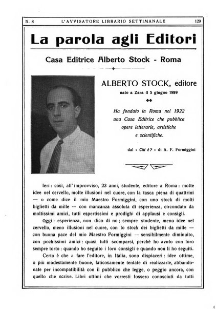 L'avvisatore librario settimanale bollettino bibliografico