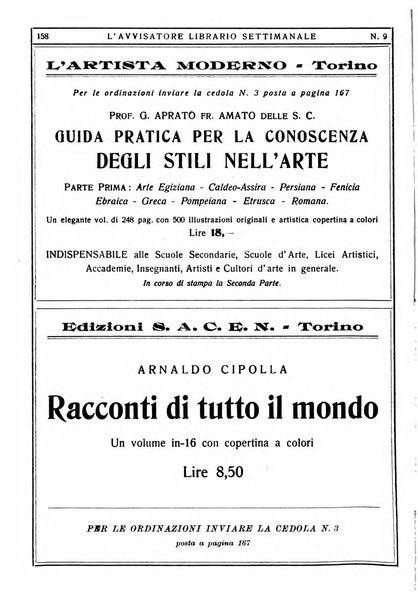 L'avvisatore librario settimanale bollettino bibliografico