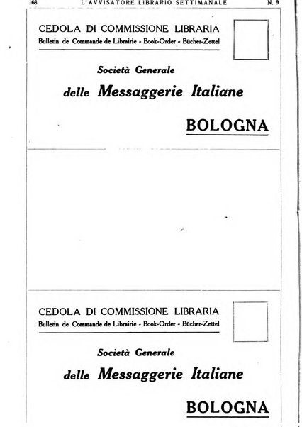 L'avvisatore librario settimanale bollettino bibliografico