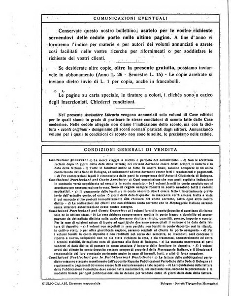 L'avvisatore librario settimanale bollettino bibliografico