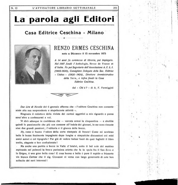 L'avvisatore librario settimanale bollettino bibliografico