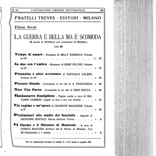 L'avvisatore librario settimanale bollettino bibliografico