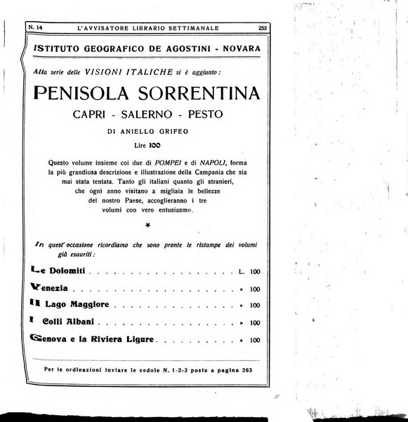 L'avvisatore librario settimanale bollettino bibliografico