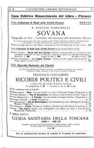 L'avvisatore librario settimanale bollettino bibliografico