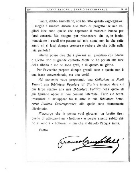 L'avvisatore librario settimanale bollettino bibliografico