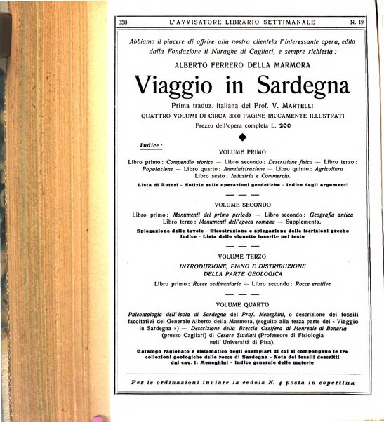 L'avvisatore librario settimanale bollettino bibliografico