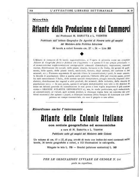 L'avvisatore librario settimanale bollettino bibliografico