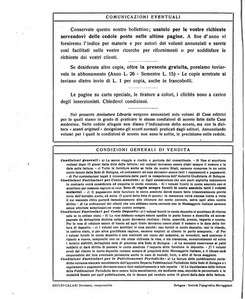 L'avvisatore librario settimanale bollettino bibliografico