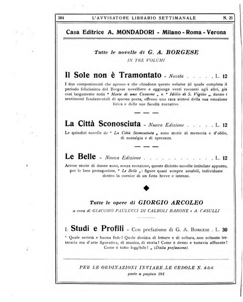 L'avvisatore librario settimanale bollettino bibliografico