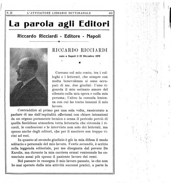 L'avvisatore librario settimanale bollettino bibliografico