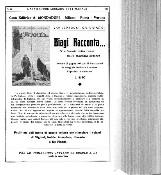 L'avvisatore librario settimanale bollettino bibliografico