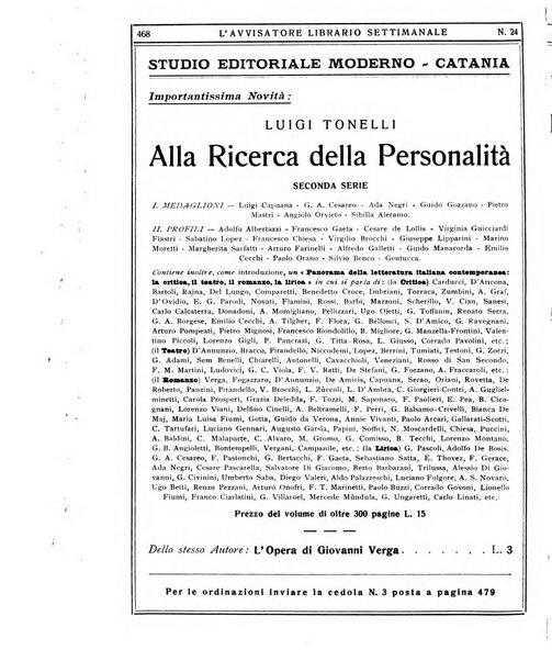 L'avvisatore librario settimanale bollettino bibliografico