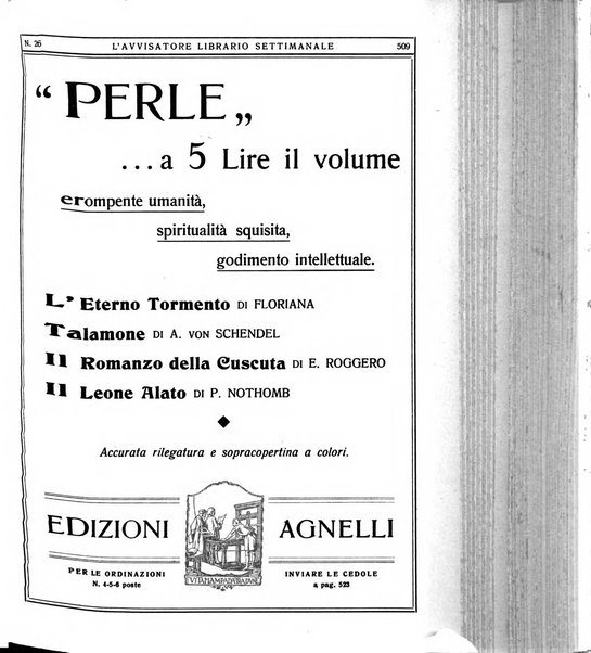 L'avvisatore librario settimanale bollettino bibliografico