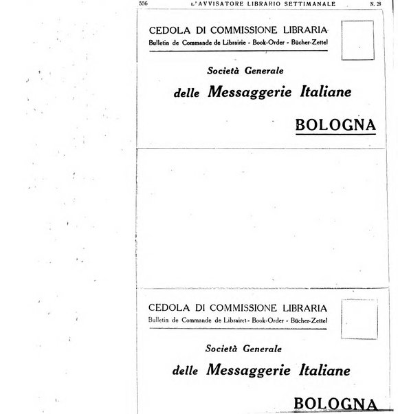 L'avvisatore librario settimanale bollettino bibliografico