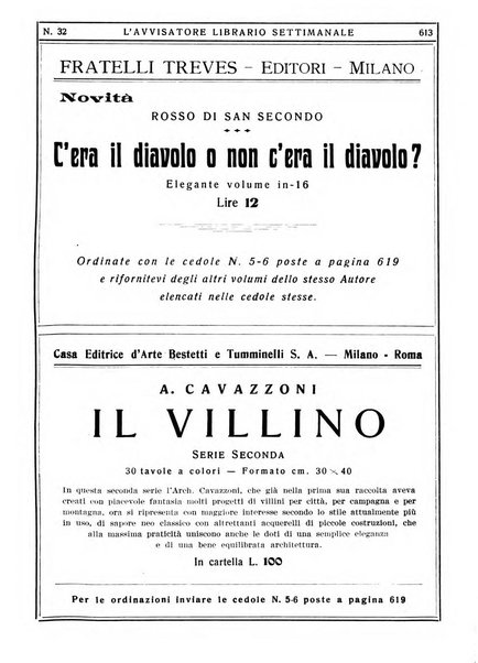 L'avvisatore librario settimanale bollettino bibliografico