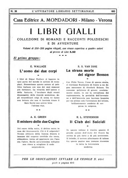 L'avvisatore librario settimanale bollettino bibliografico