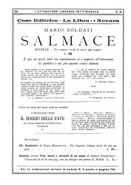 L'avvisatore librario settimanale bollettino bibliografico