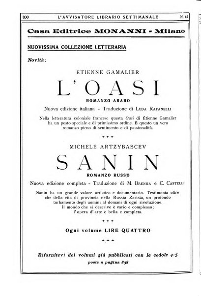 L'avvisatore librario settimanale bollettino bibliografico