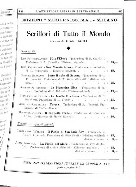 L'avvisatore librario settimanale bollettino bibliografico