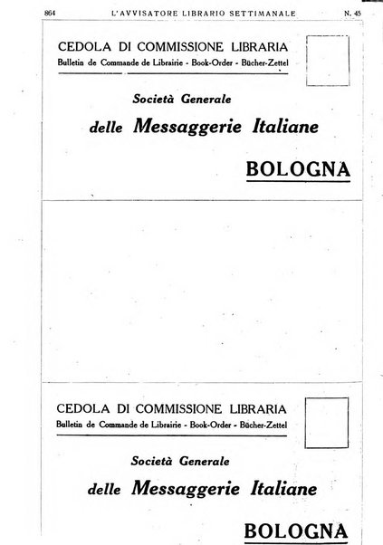 L'avvisatore librario settimanale bollettino bibliografico