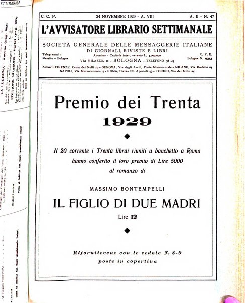 L'avvisatore librario settimanale bollettino bibliografico