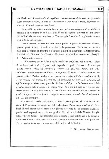 L'avvisatore librario settimanale bollettino bibliografico