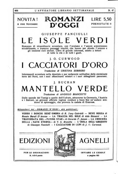 L'avvisatore librario settimanale bollettino bibliografico