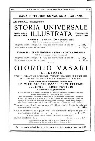 L'avvisatore librario settimanale bollettino bibliografico