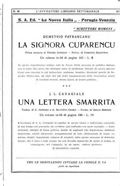 L'avvisatore librario settimanale bollettino bibliografico