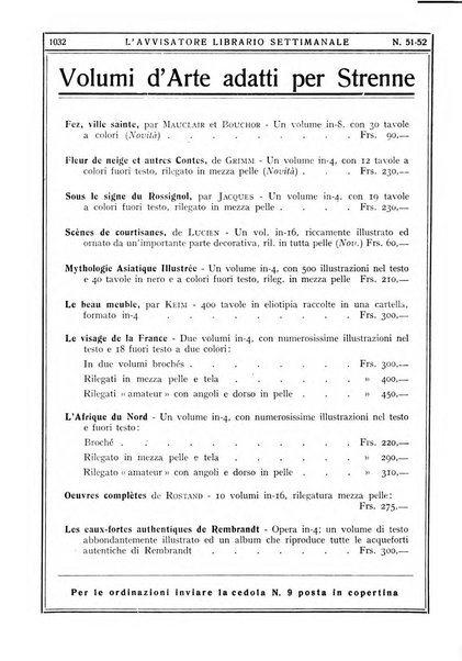 L'avvisatore librario settimanale bollettino bibliografico