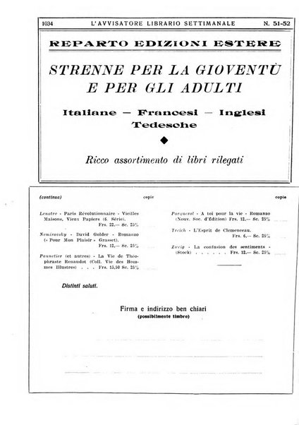 L'avvisatore librario settimanale bollettino bibliografico