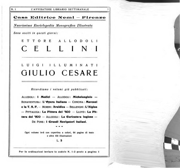 L'avvisatore librario settimanale bollettino bibliografico