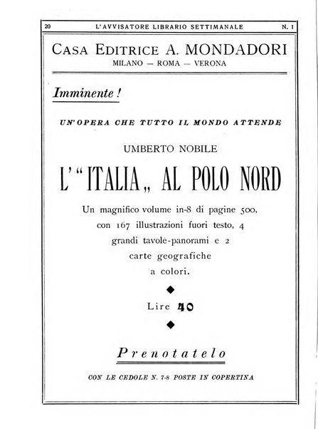 L'avvisatore librario settimanale bollettino bibliografico