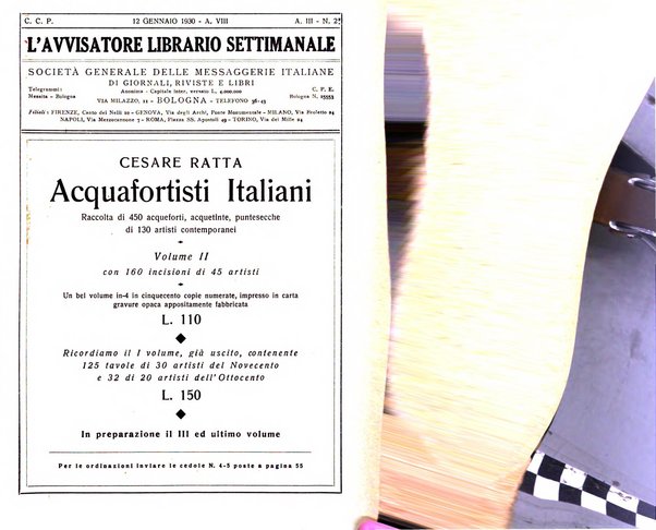 L'avvisatore librario settimanale bollettino bibliografico