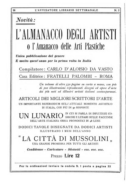 L'avvisatore librario settimanale bollettino bibliografico