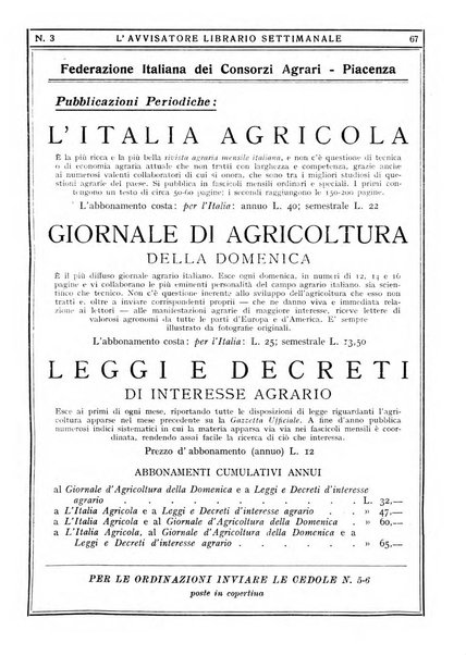 L'avvisatore librario settimanale bollettino bibliografico