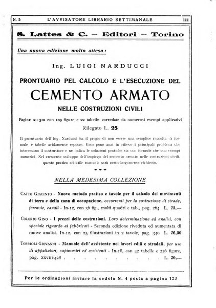 L'avvisatore librario settimanale bollettino bibliografico