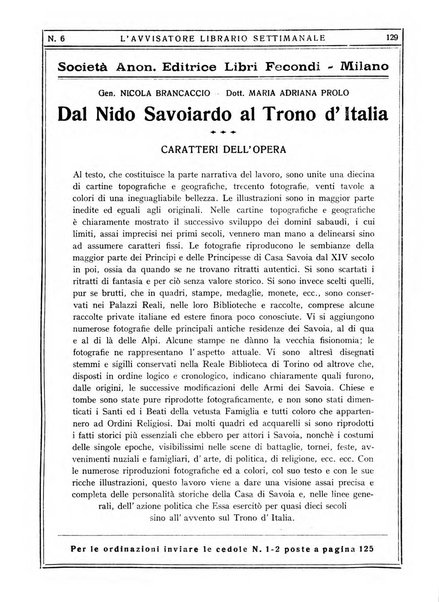 L'avvisatore librario settimanale bollettino bibliografico