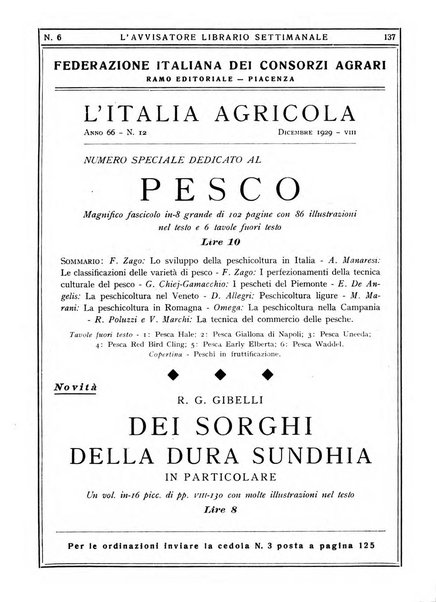 L'avvisatore librario settimanale bollettino bibliografico