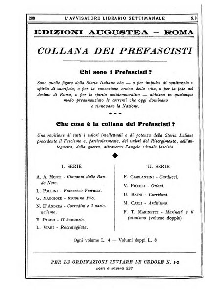 L'avvisatore librario settimanale bollettino bibliografico