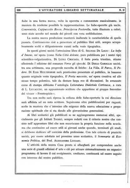 L'avvisatore librario settimanale bollettino bibliografico