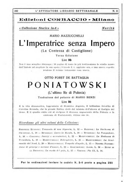 L'avvisatore librario settimanale bollettino bibliografico